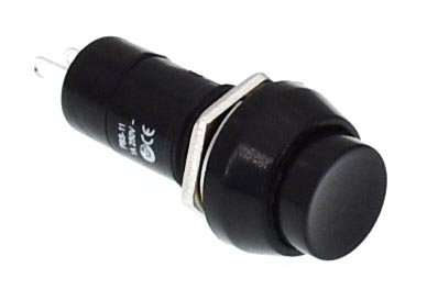 2x Metall-Drucktaster 12 Mm – NO/NC, 1A, 250V, Rund, Mit Lötanschluss, Momentan